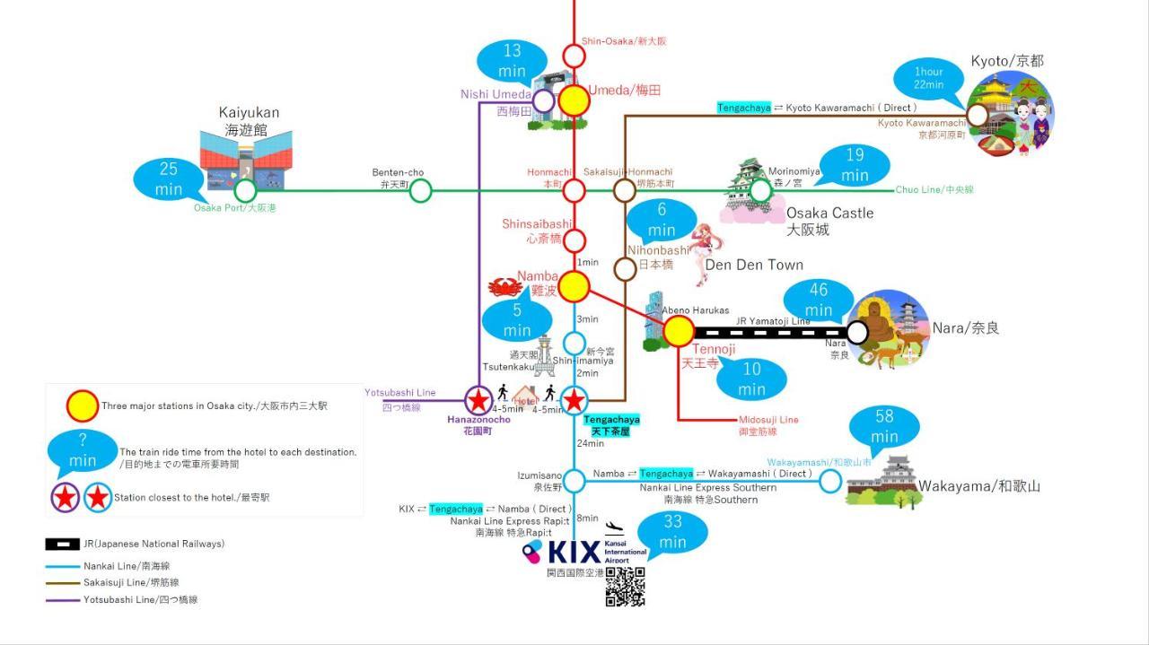 古今 天下茶屋 With A Private Parking Lot And A Half Open-Air Bath And Direct To Kix Villa Osaka Luaran gambar